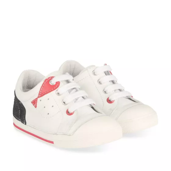 Baskets BLANC FREEMOUSS BOY CUIR