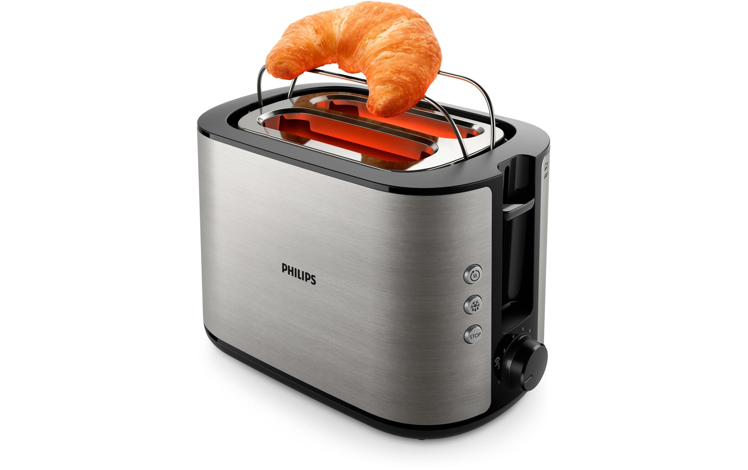 Philips Toaster »Viva Collection HD2650/91 Schwarz/Edelstahl« 950 W