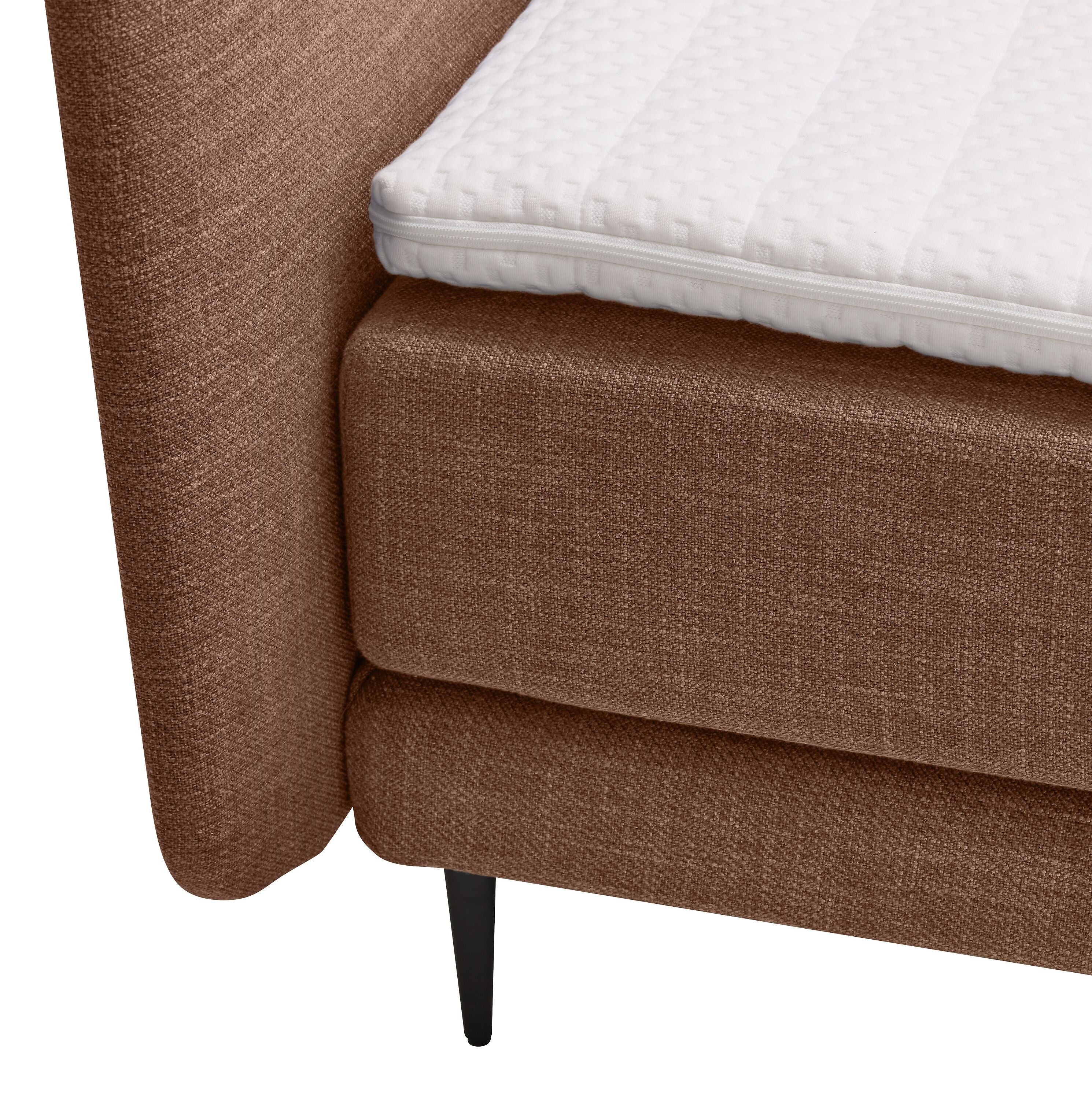 bico GOODNIGHT Boxspringbett - Cognac / B: 180.0 cm x T: 200.0 cm