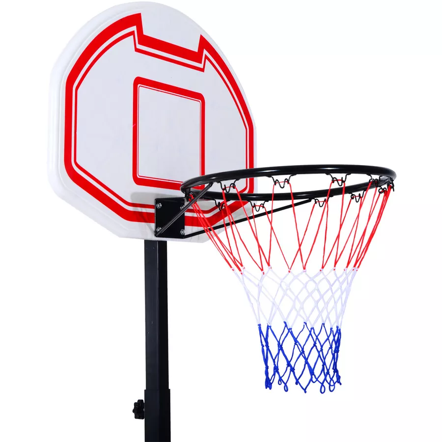 HOMCOM Kinder Basketballkorb mit Ständer schwarz, weiß, rot