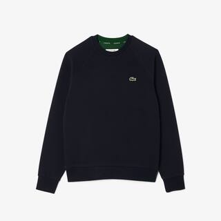 Sweatshirt col rond regular fit piqué double face Sweatshirts - Bleu - Lacoste - Femme