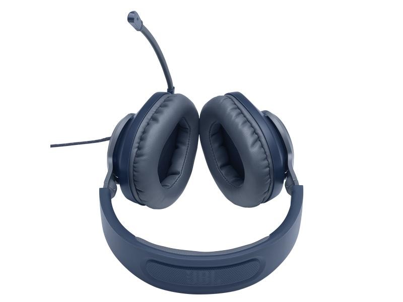 JBL Headset Quantum 100 Blau Kabelgebundenes Over-Ear-Gaming-Headset mit abnehmbarem Mikro