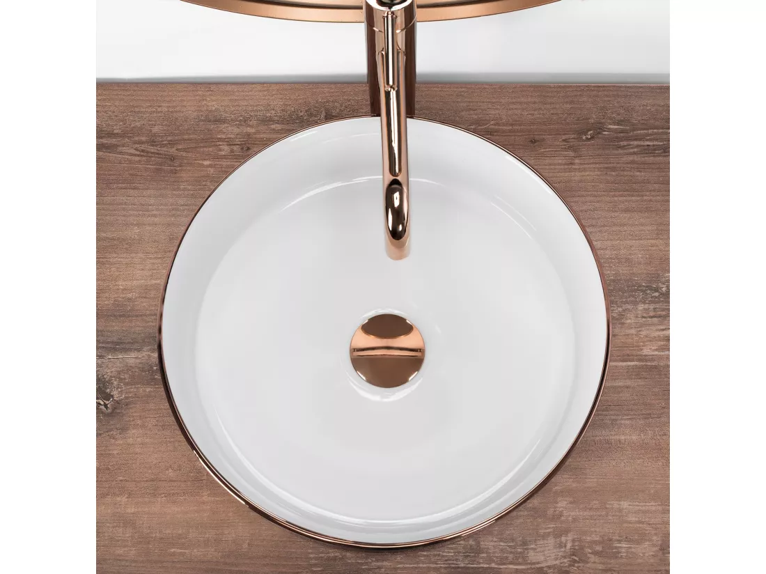 Vasque à poser Réa Sami Brush rose gold