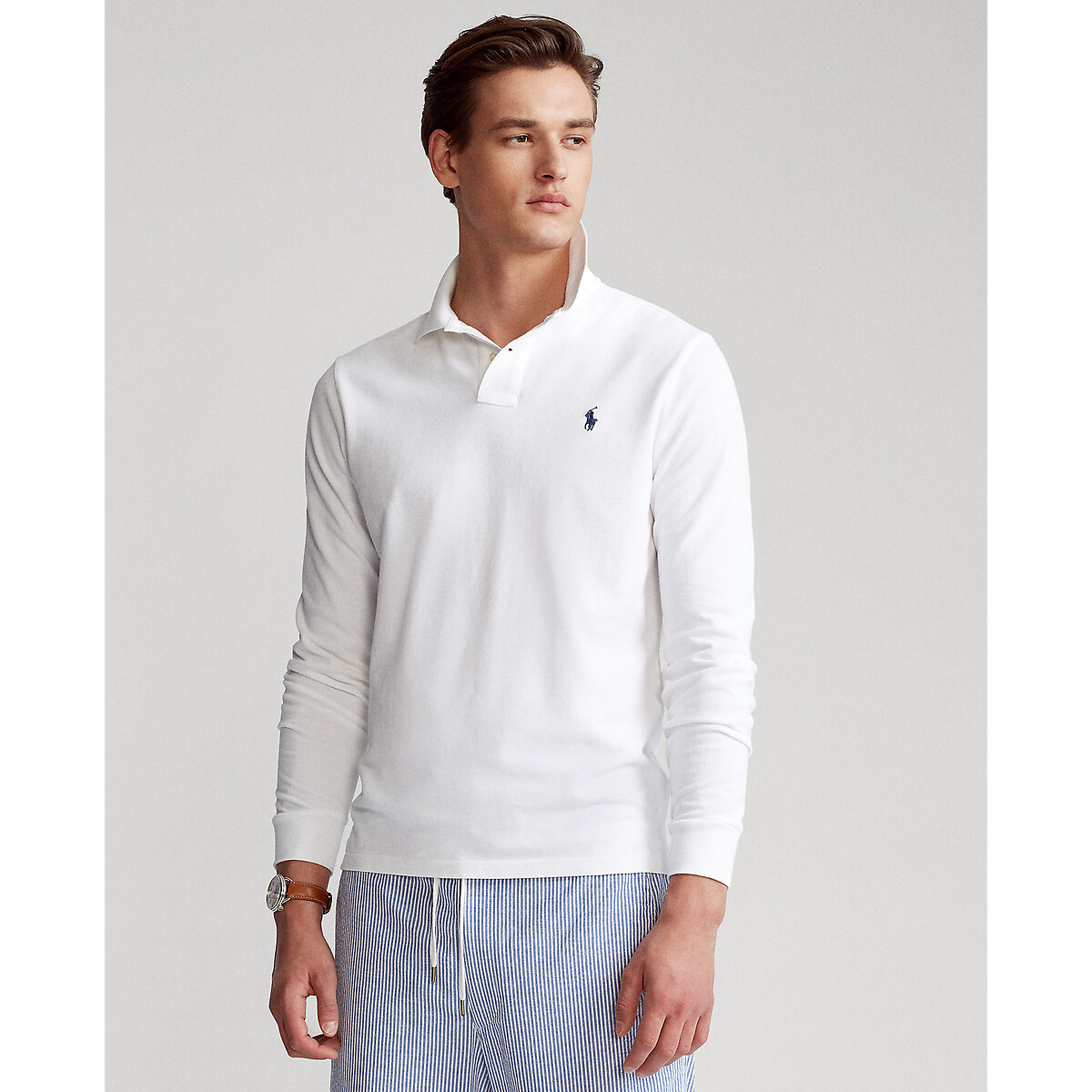POLO RALPH LAUREN<br>Camisa pólo slim fit em piqué