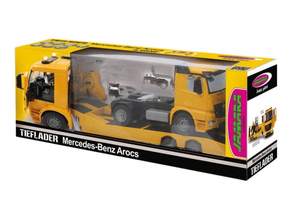 Jamara lavlaster Mercedes Arocs - On-road lastebil - elektrisk motor - 1:20 - klar for drift (RTR) - gul - 2-hjulsdrift (2WD) (405107)