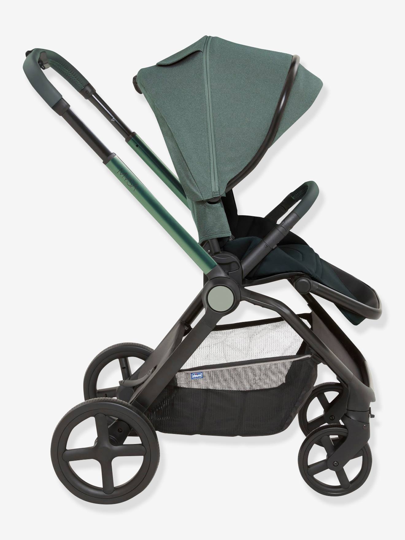 Carrinho de bebê Mysa Chicco, cinza