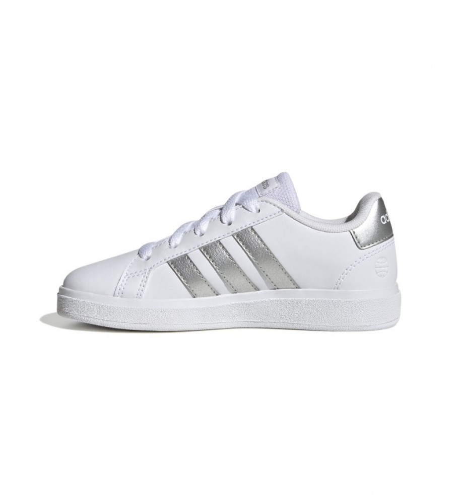 Tênis adidas Grand Court Lifestyle com cadarço, branco