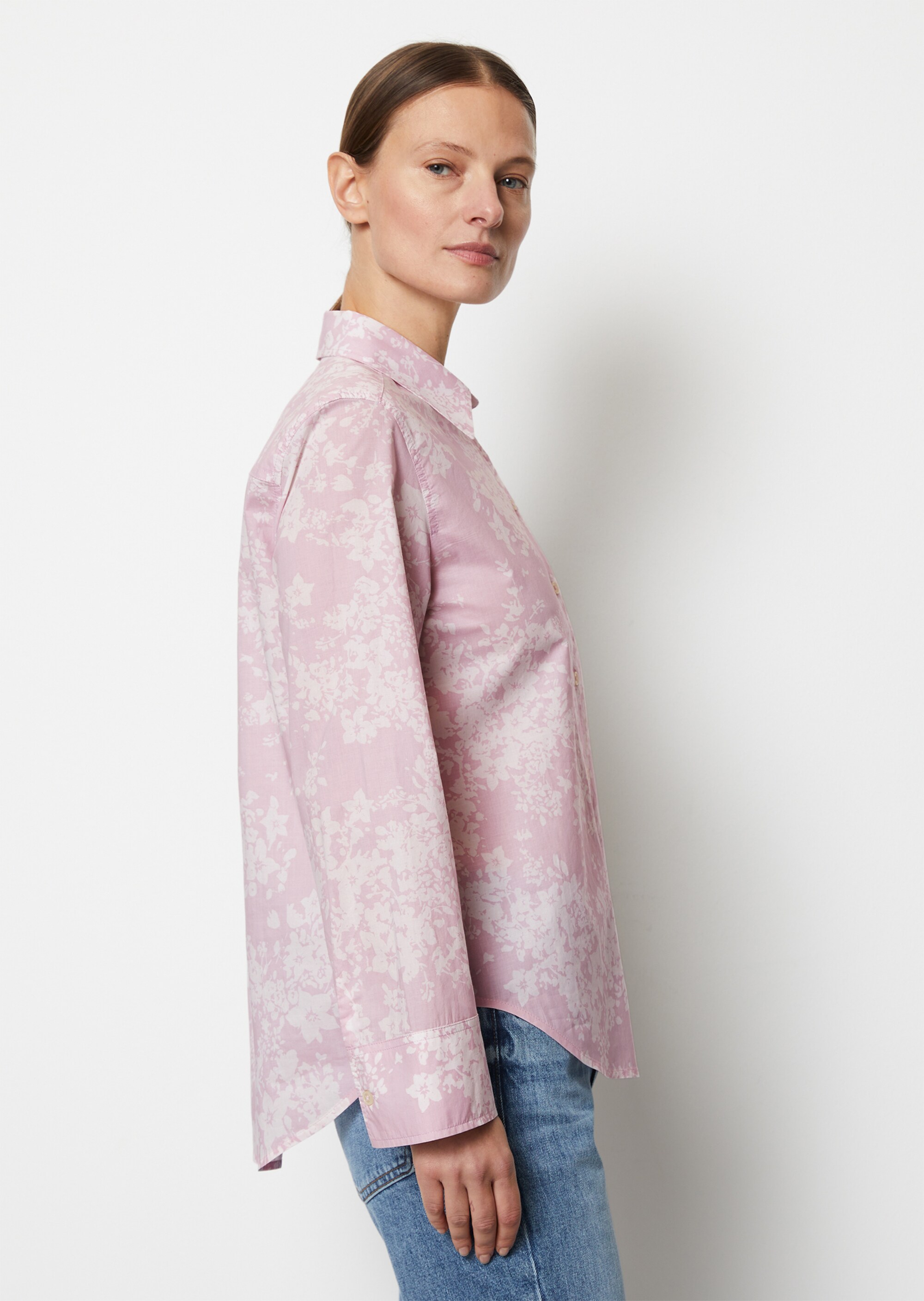 Bluse A-Shape aus Papertouch-Popeline