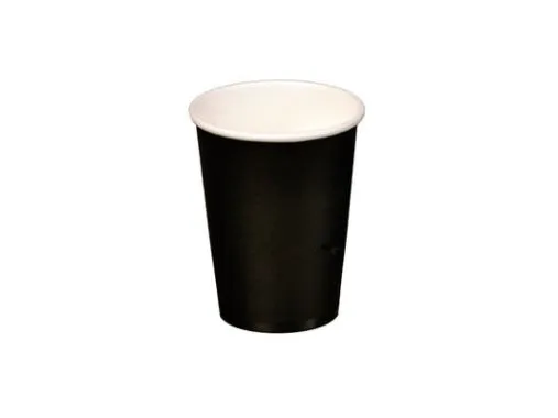 Kaffebæger Pap Ø90xH135mm 40cl 16oz Single Wall Sort,20 ps x 50 stk/krt