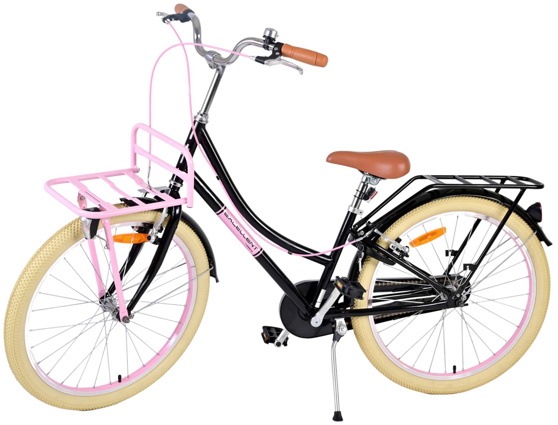 TPFSports Excellent Kinderfahrrad - Mädchen - 24 Zoll - Rücktritt + Handbremse - Grün