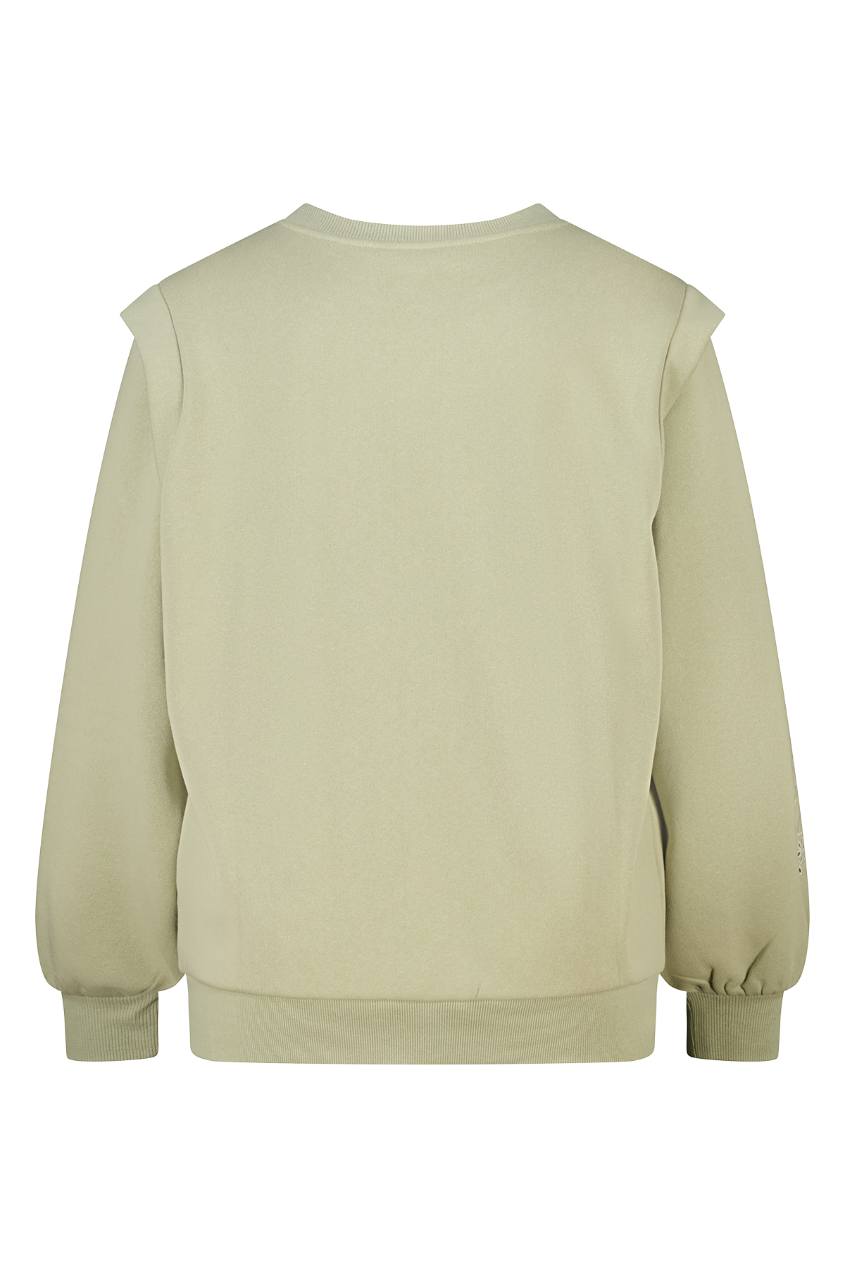 Sweater met opengewerkt borduursel Licht mint