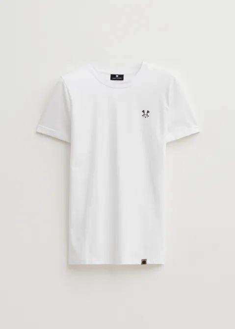 T-shirt met kruis logo wit (WIT)