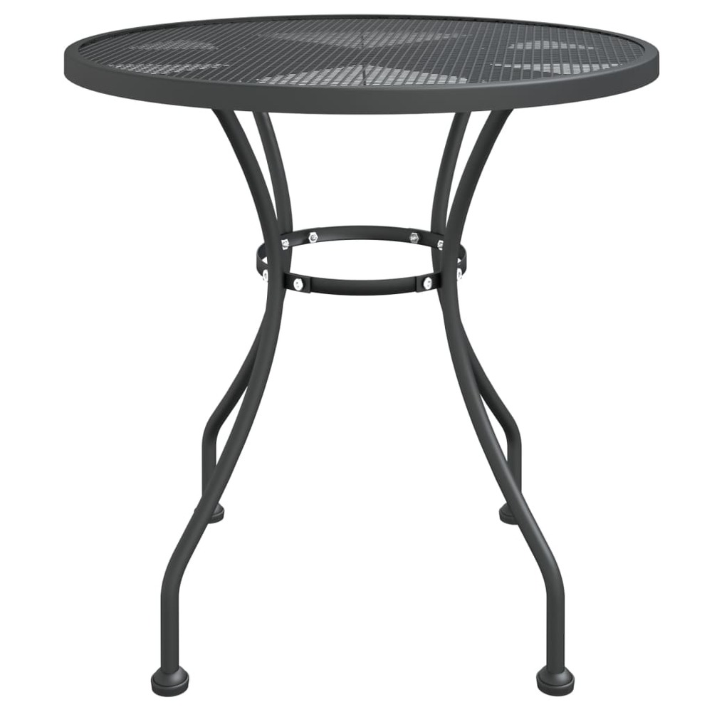 Mobilier à dîner de jardin 5 pièces maille métal anthracite