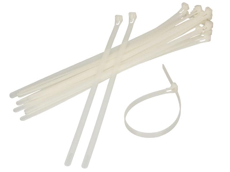 Max Hauri Kabelbinder 20 Stück Nature 300 mm x 7.5 mm Wiederverwendbare Kabelbinder