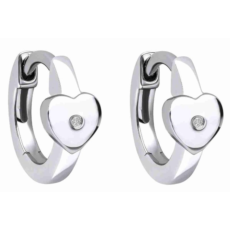 Boucle d'oreille coeur en argent 925