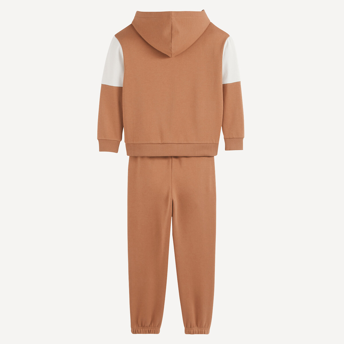 COLEÇÕES LA REDOUTE<br>Conjunto de moletom com capuz e calça de moletom mesclados