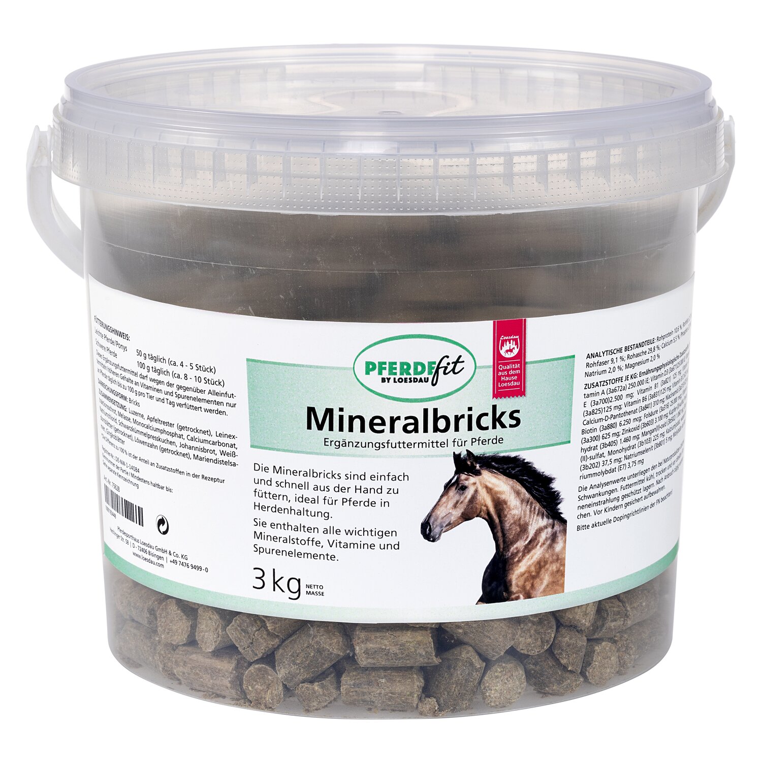 PFERDEfit by Loesdau Mineralbricks  - 3 kg