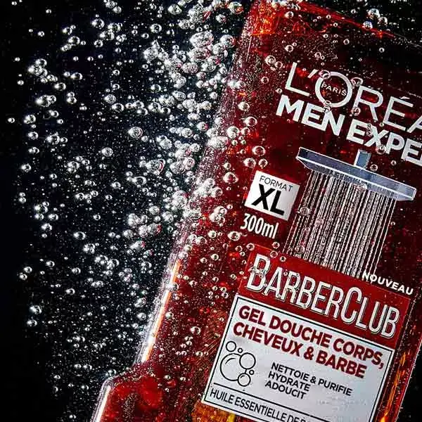 Gel de Banho L'Oréal Men Expert BarberClub para Corpo, Cabelo e Barba 300ml