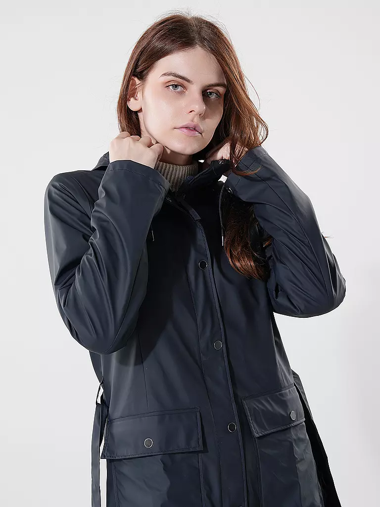 RAINS Regenjacke CURVE W JACKET  dunkelblau