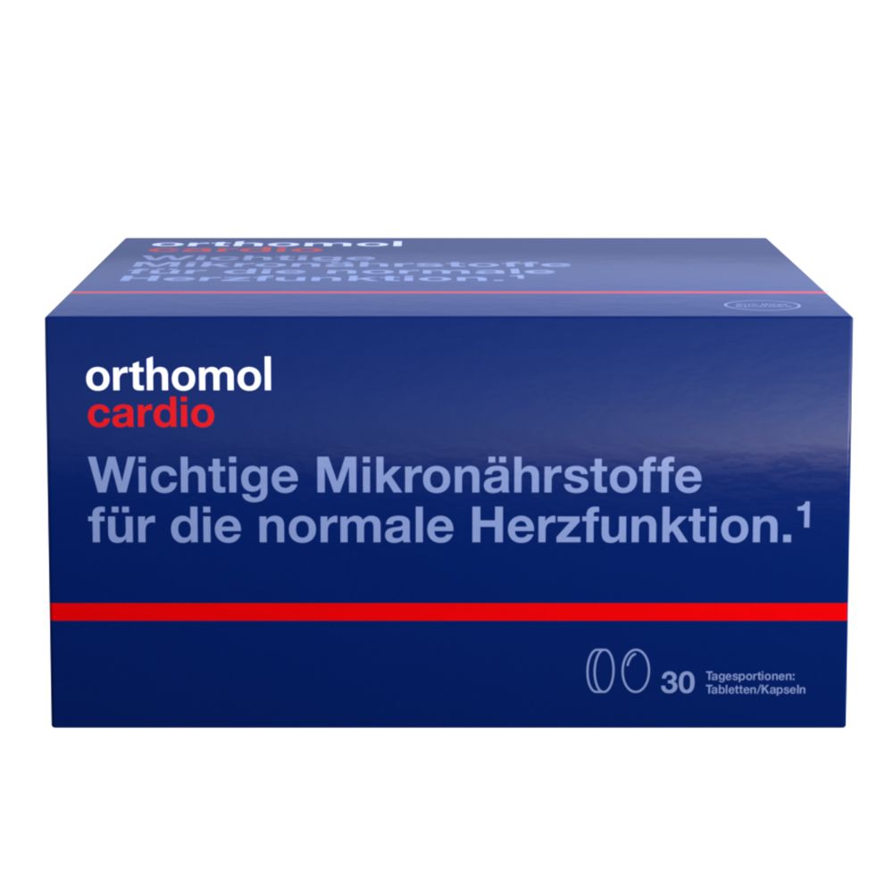 Orthomol Cardio - unterstützt die normale Herzfunktion, mit Magnesium, Omega-3-Fettsäure, Vitamin D - Tabletten/Kapseln