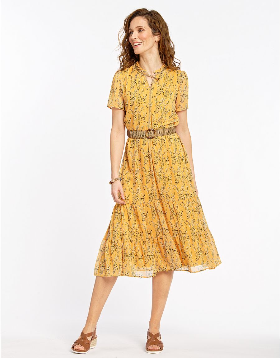 Robe longue jaune
