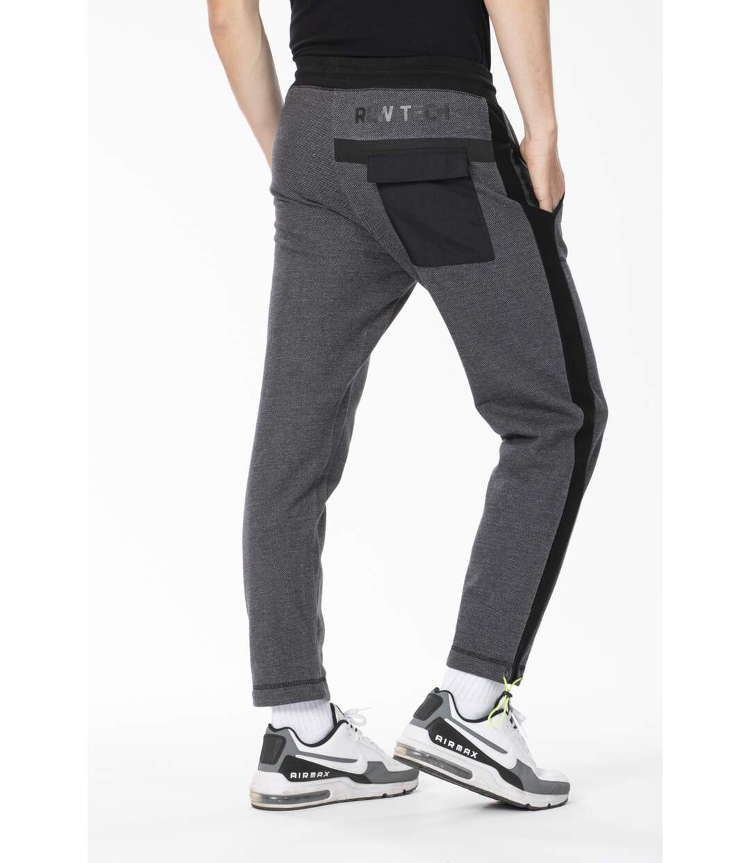 Pantalon de détente en molleton texturé ASLAN NOIR