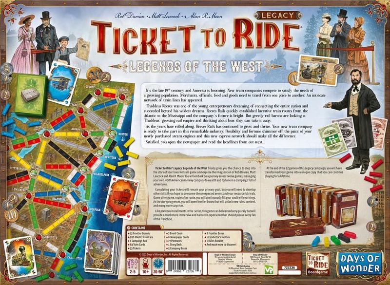 Ticket to Ride - Legacy Legends of the West - Engelstalig Bordspel