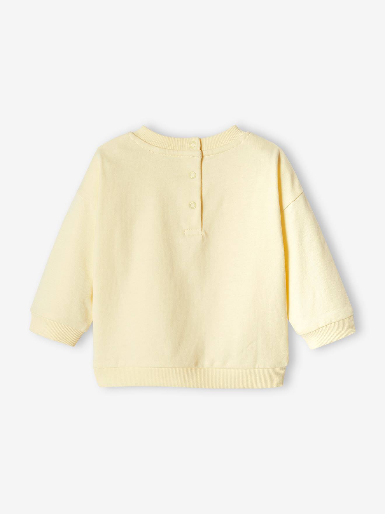Moletom estampado amarelo pastel para bebê