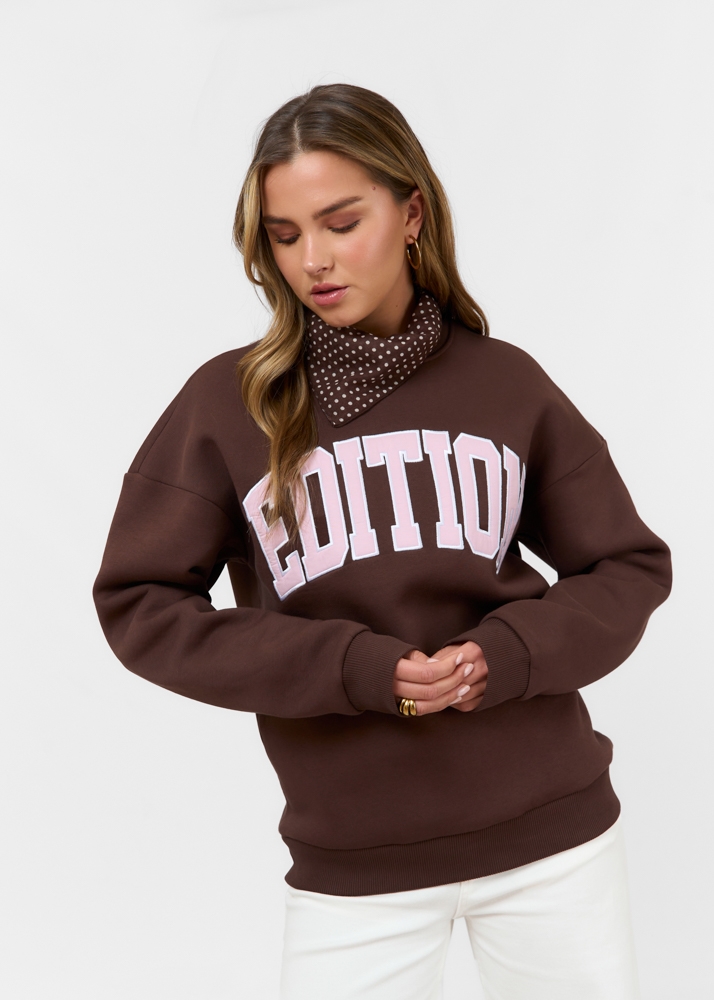 Edition sweater choco bruin