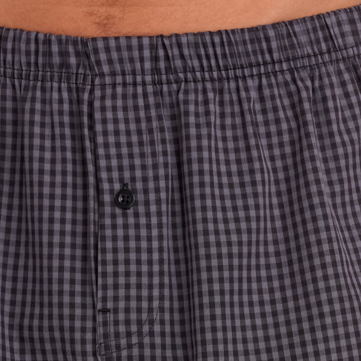VanVaan Herren Boxershorts kariert schwarz / dunkelgrau