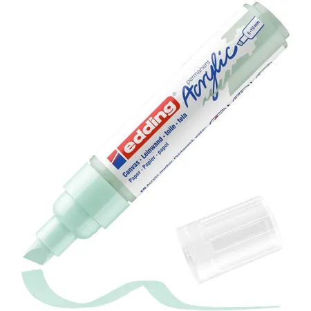 edding 5000 Acrylmarker breit - mint - 1 Acrylstift wasserfest - breite Keilspitze 5-10 mm