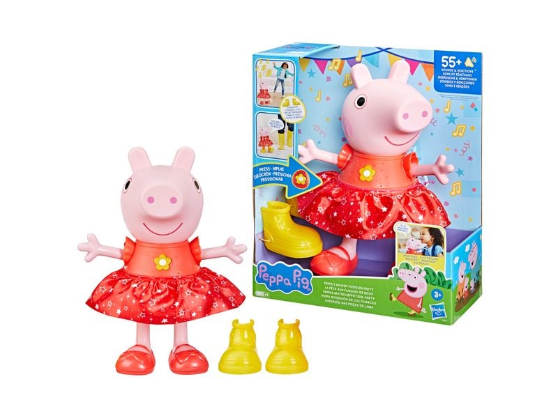 Hasbro Spielfigurenset Peppas Matschepfützen-Party -FR- Interaktive Puppe mit Soundeffekten