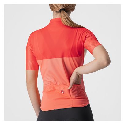 Maillot Manches Courtes Femme Castelli Velocissima Rouge / Rose