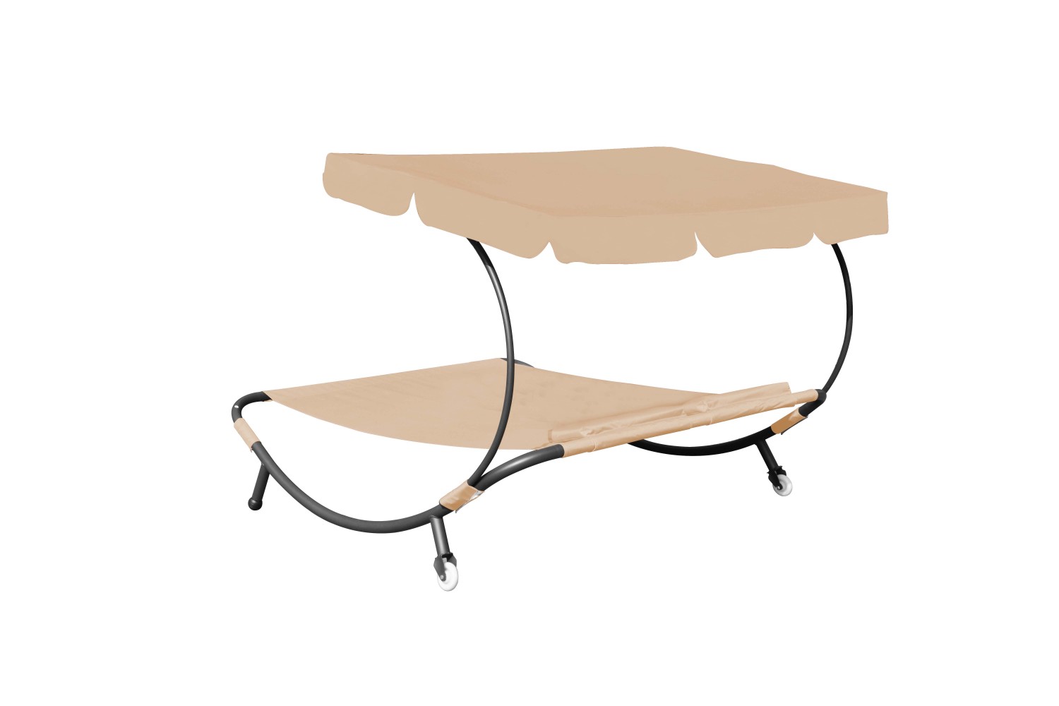 Sonnenliege 2 Personen beige