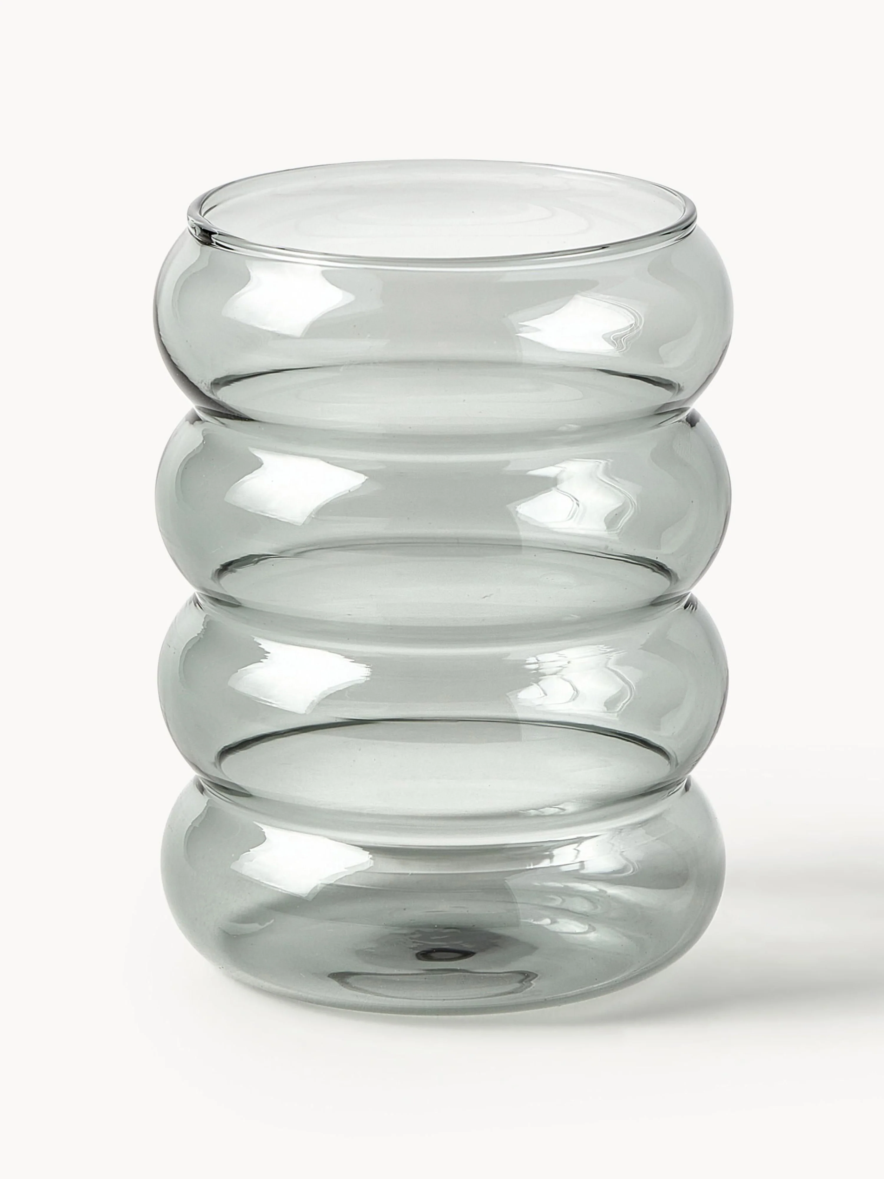 Mondgeblazen waterglazen Bubbly, 4-delig