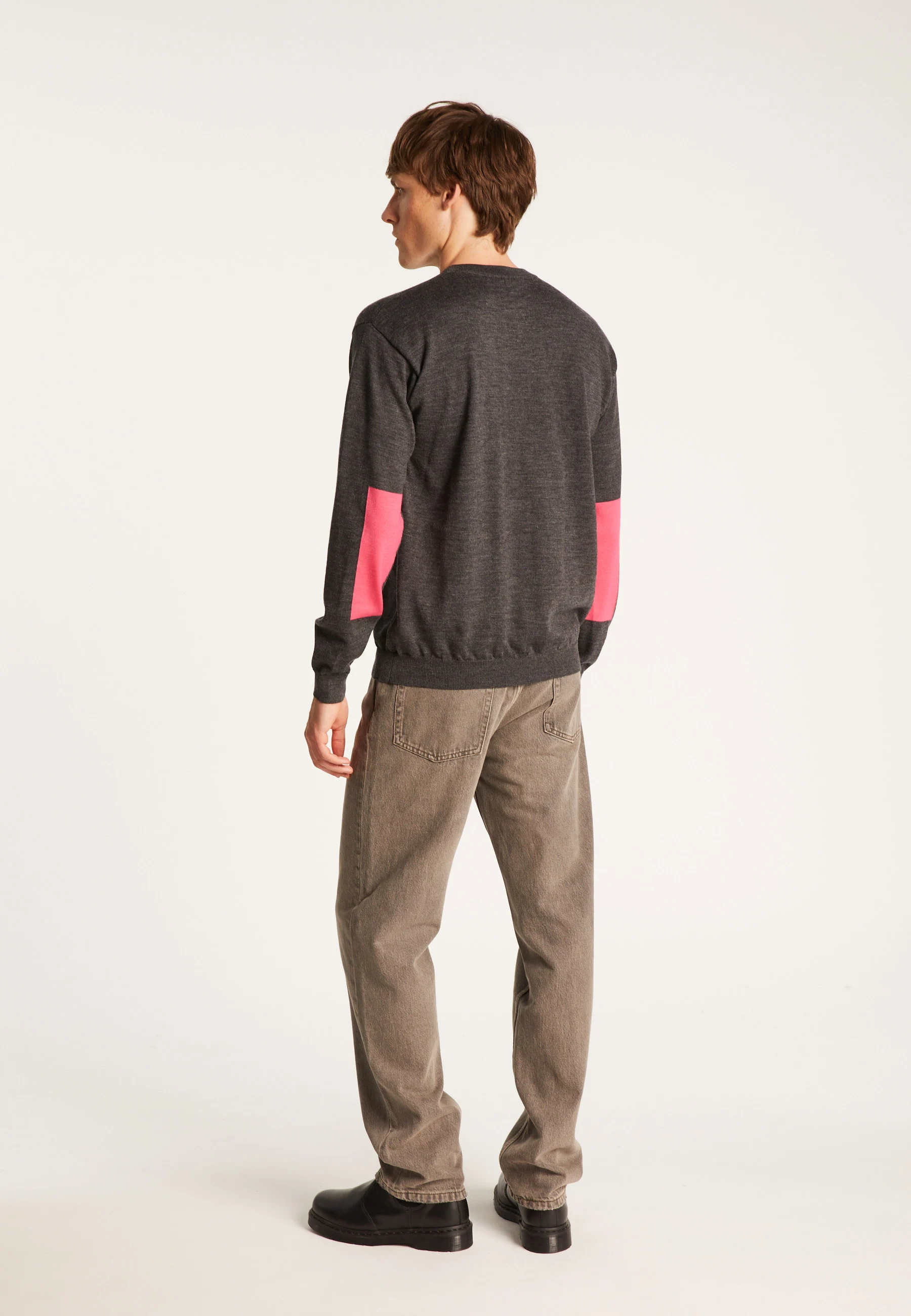 THIERRYAH24 - Pull col rond en laine mérinos | Gris
