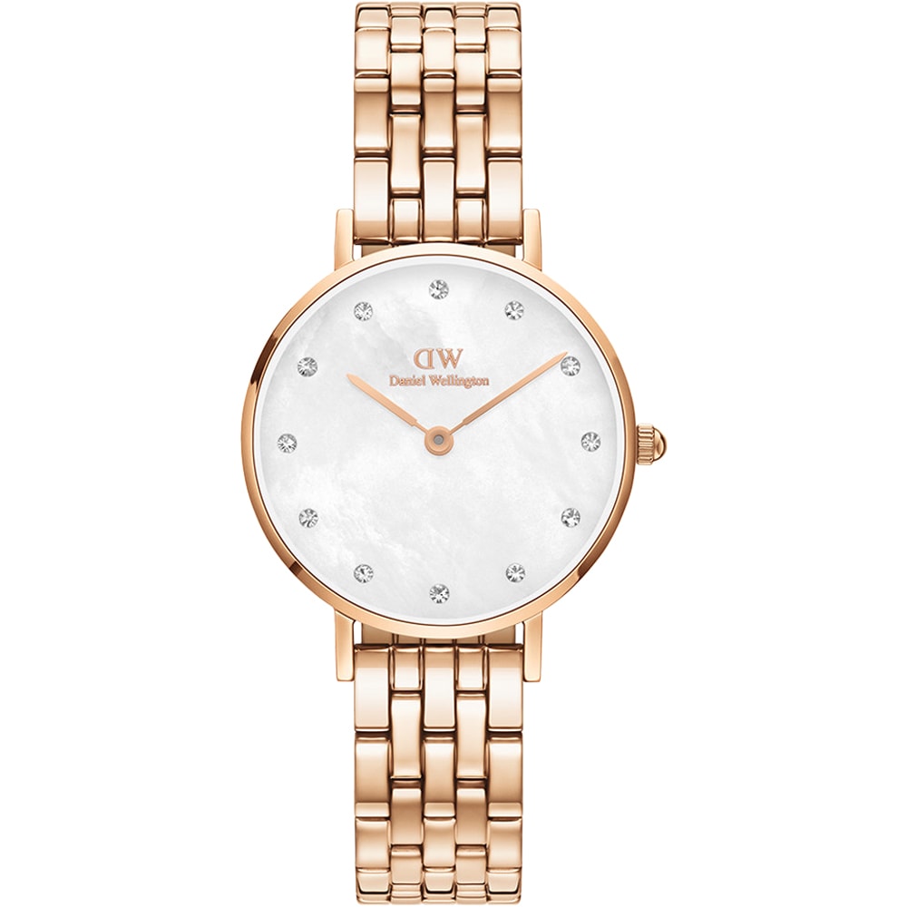 Montre petite lumine  - Acier inoxydable, nacre &  plaqué or