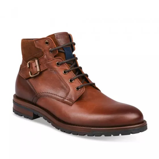 Bottines MARRON DENIM SIDE CUIR