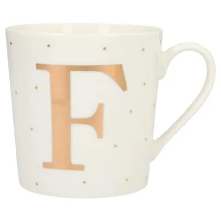 Depesche Porzellan Becher mit Buchstaben - F