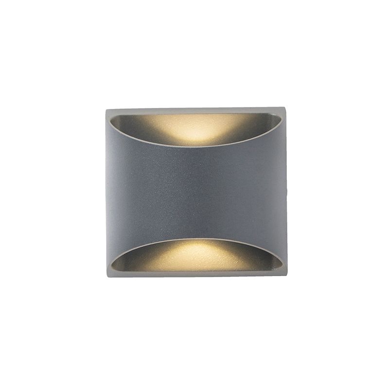 Moderne buiten wandlamp donkergrijs incl. LED 2-lichts IP54 - Mal