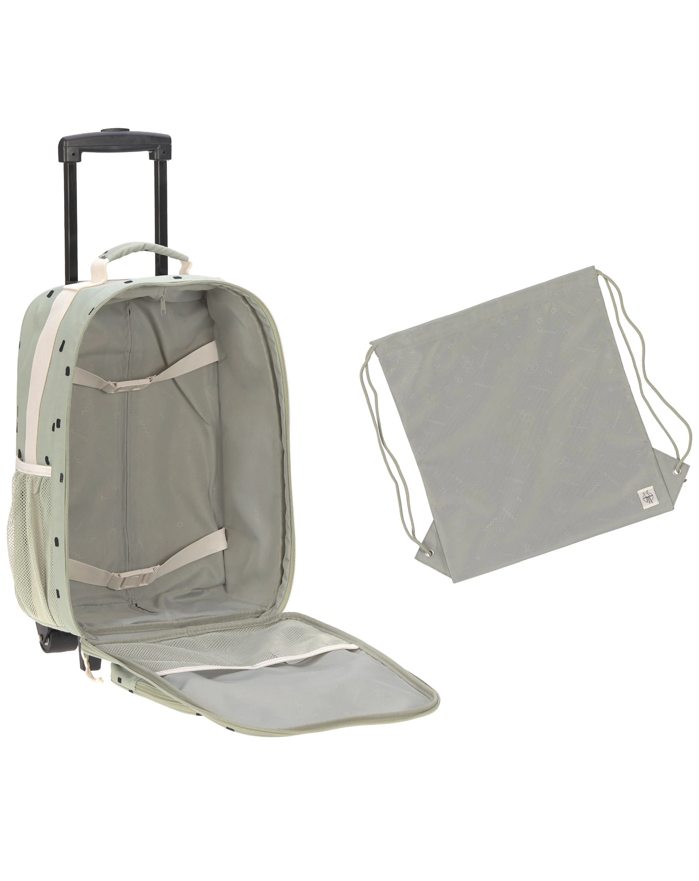 Kinder-Trolley HAPPY PRINTS (46x30x24) in light olive