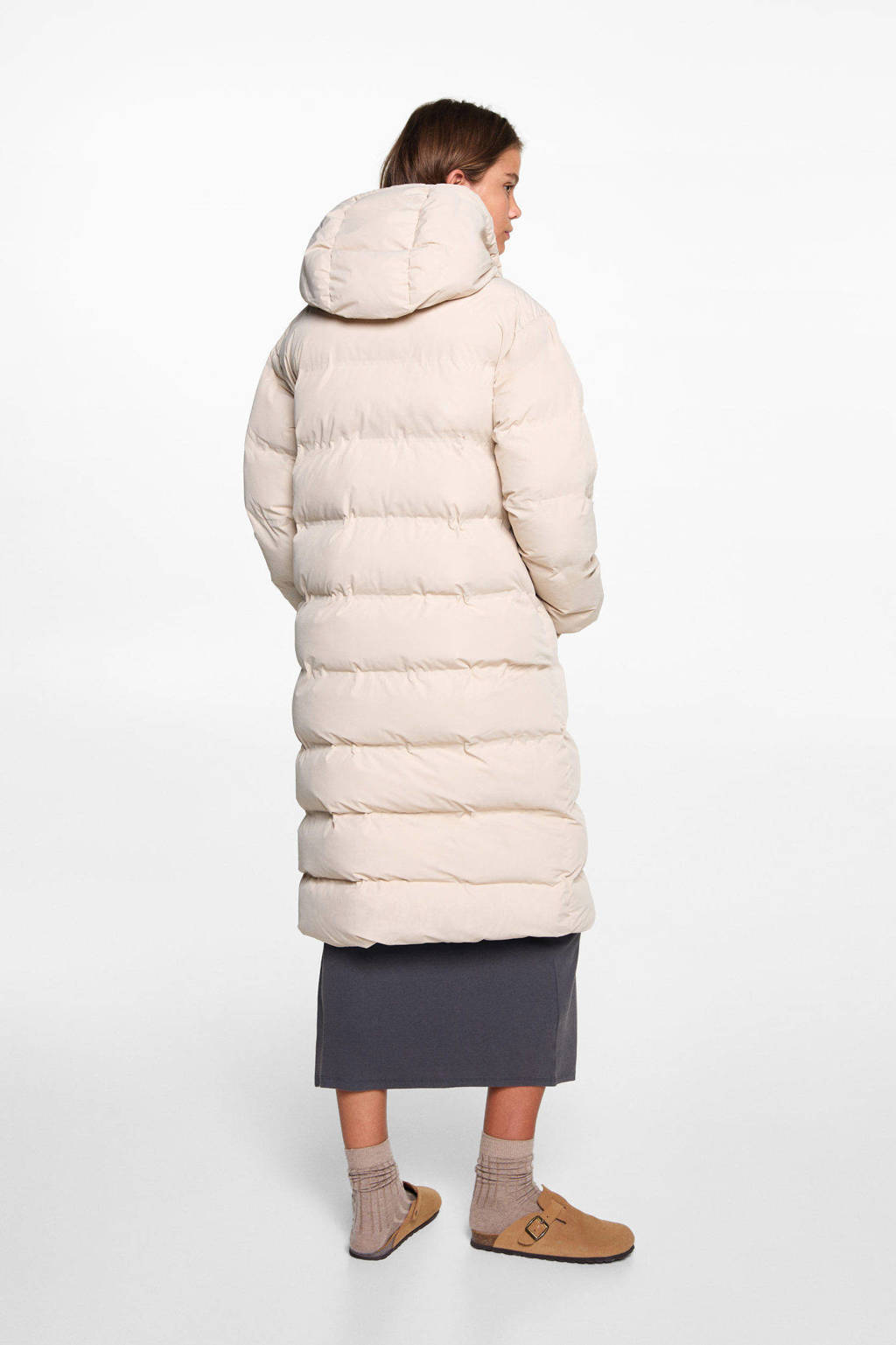 MANGO TEEN gewatteerde jas beige