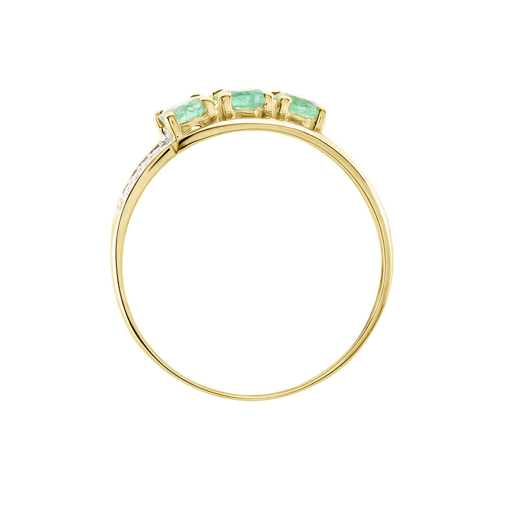 Bague Or Jaune Abelard Emeraudes Diamants