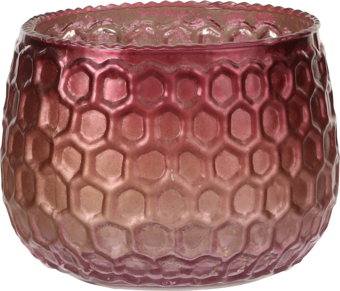 House of Seasons waxinelichthouder honingraat D 7,5 H 6,5 cm rood