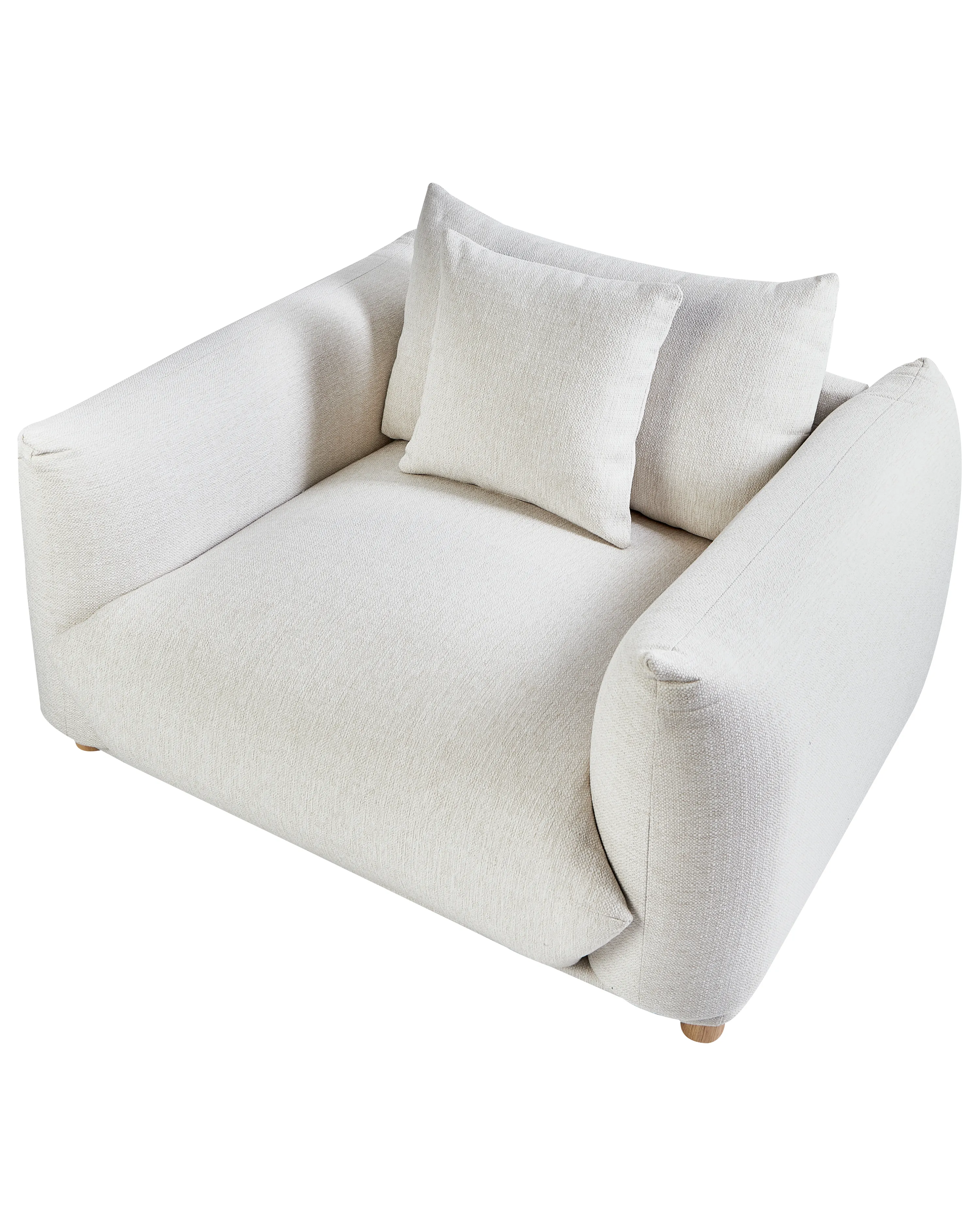 Fauteuil LUVOS Stof Gebroken wit