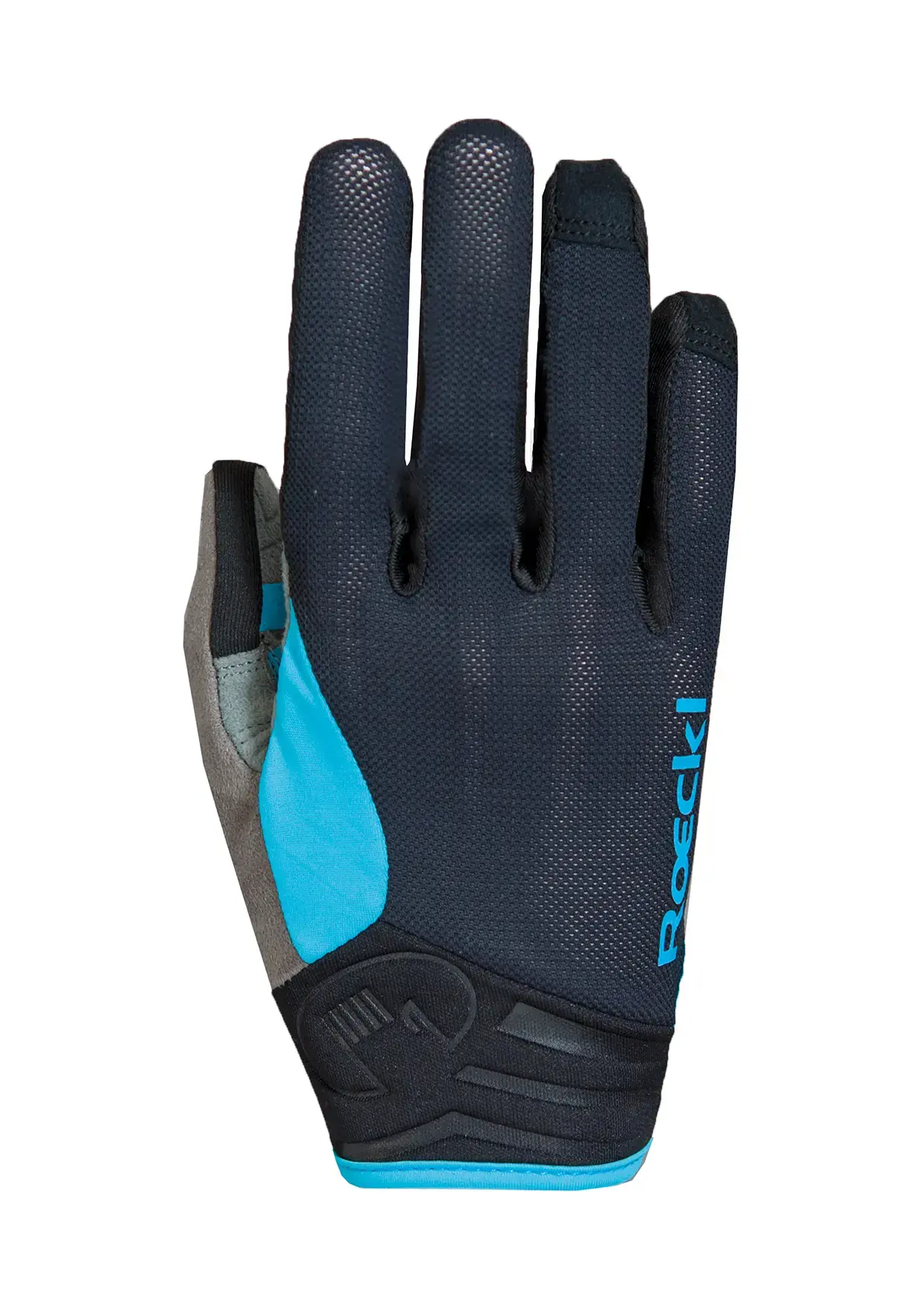 Roeckl Mileo Zomer Fietshandschoenen Lange Vingers Zwart/Blauw