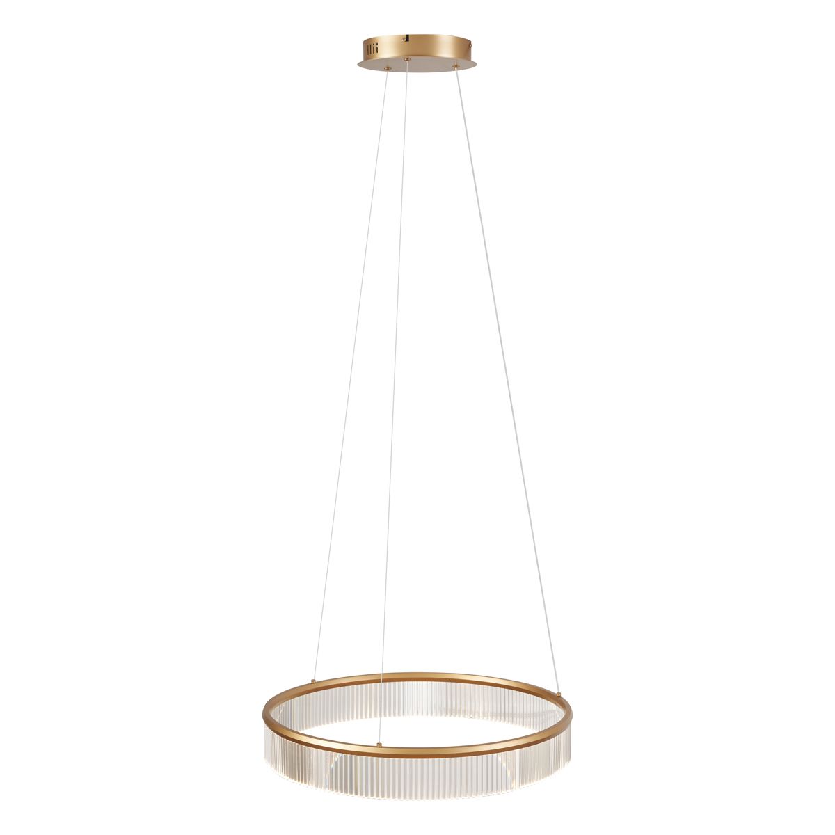 Moderne hanglamp messing 59cm incl. LED 3-staps dimbaar - Anello Chandelier
