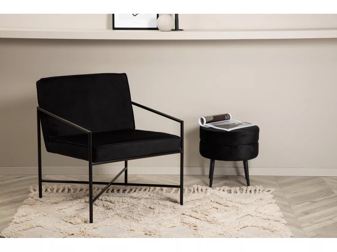Fauteuil RAKEL AC 1NOS 66x65x78 Noir
