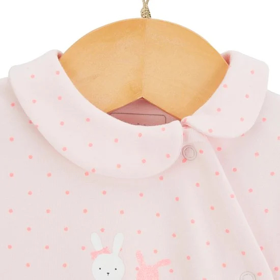 Pyjama à col Lapin Câlin   Rose        de               P'tit bisou