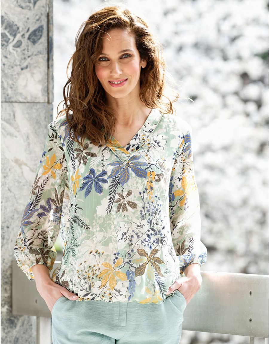 Blouse en voile verte